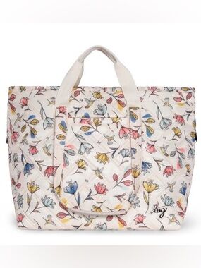 Lug Ferry XL Expandable Carry-All Tote Bag Hummingbird Floral